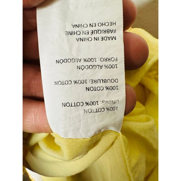 DEREK LAM COLLECTIVE Yellow Pinstripe Collared Button Up Shirtdress Size 46 - Picture 11 of 14